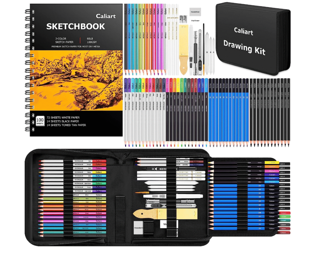 Caliart 176PCS Art Supplies Sketching Kit