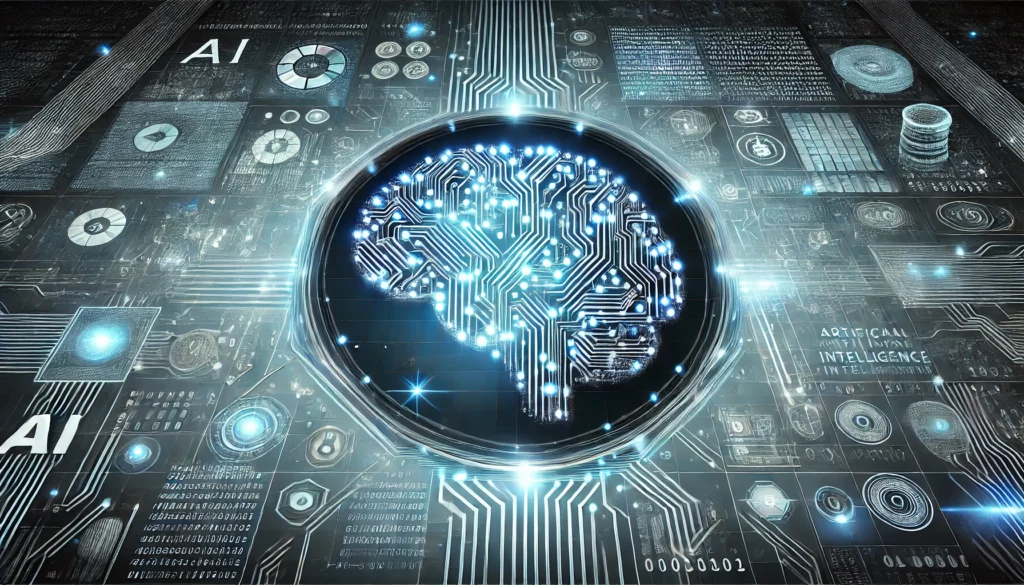 an AI-generated image of data or the inner workings of something digital