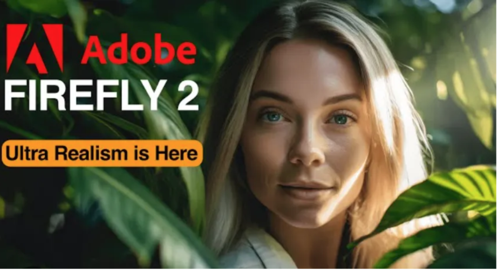 alternative ai tools for chatgpt -Adobe Firefly 2 marketing image says, "Ultra Realism Is Here."