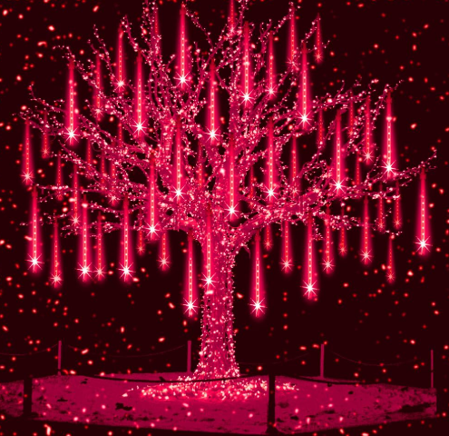 Red LED Icicle lights