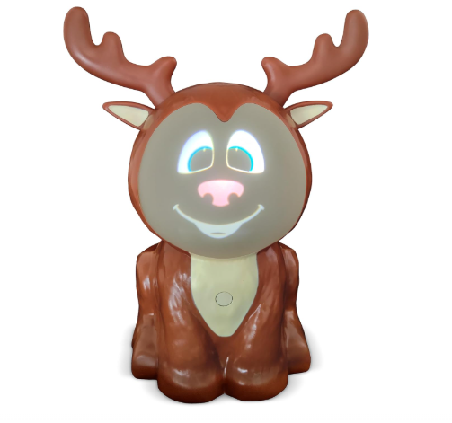 3D Riley The ReinDroid (Mr. Chill) Talking Animated Reindeer with Built in Projector & Speaker