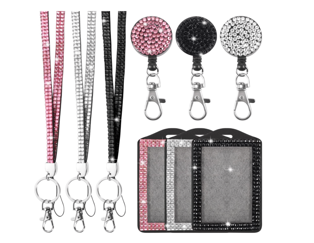 Christmas gift ideas for teachers - blinged out lanyards