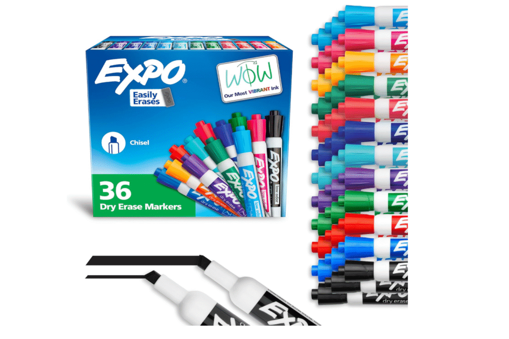 christmas gift ideas for teachers - a big box of colorful expo markers
