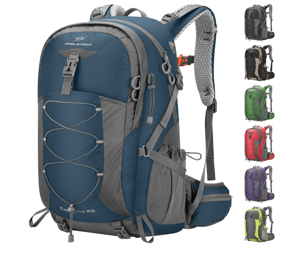 Maelstrom Hiking Backpack,Camping Backpack,40L Waterproof Hiking Daypack with Rain Cover,Lightweight Travel Backpack