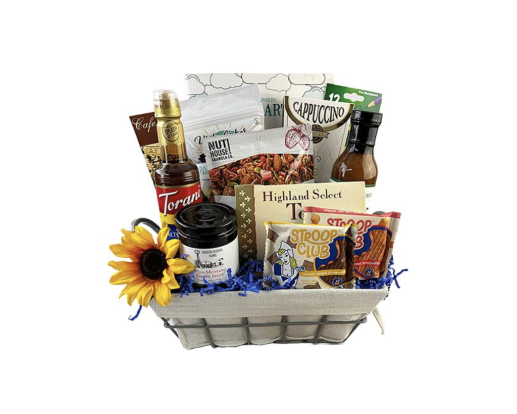 breakfast in bed gift basket