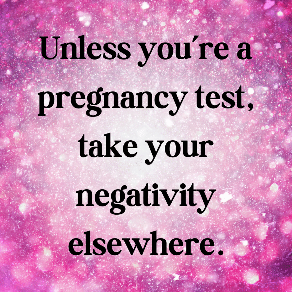 a quote on a pink and white blinged-out background