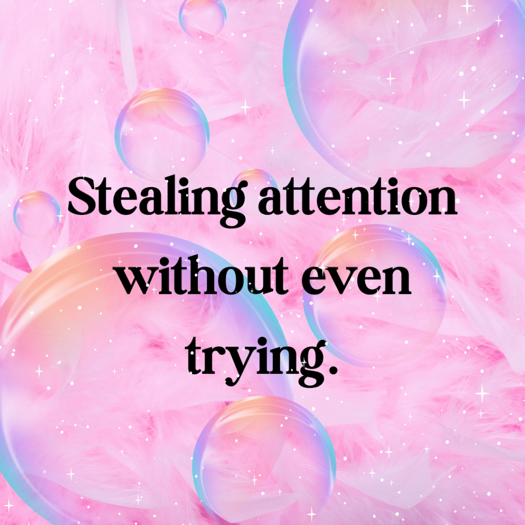 a quote on a pink background with bubbles for aesthetics