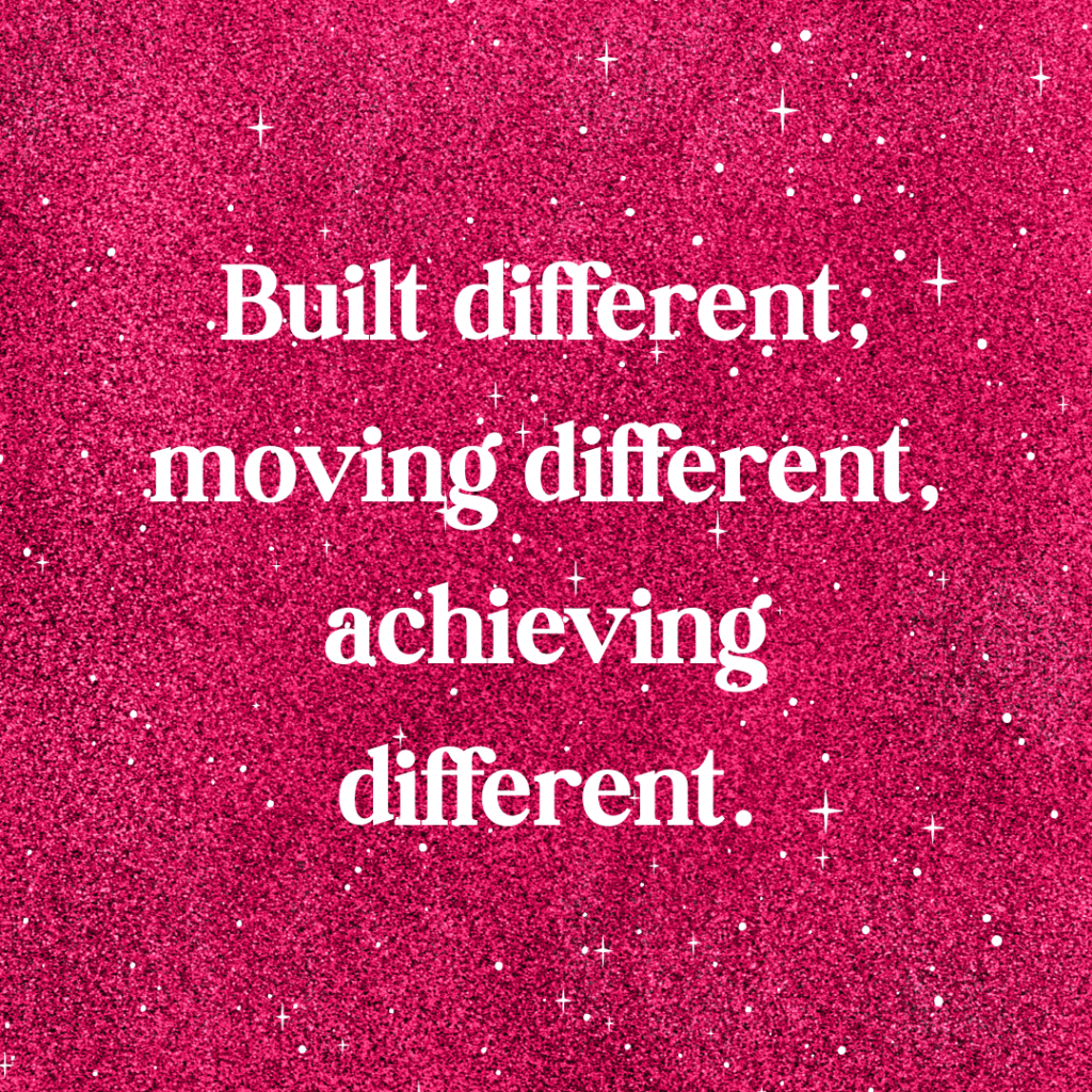 baddie aesthetic quotes - a quote on a dark pink bling background