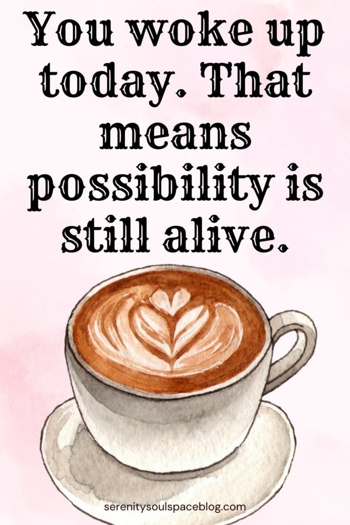 encouraging good morning quotes for her - a graphic of espresso with a heart in the cream