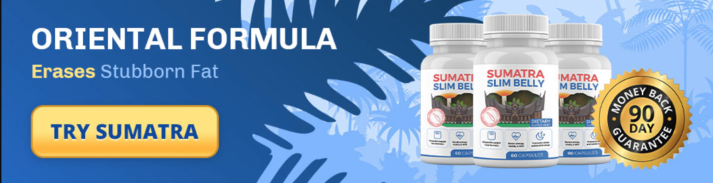 How to Lose Belly Fat After 30 - a banner of 3 bottles of Sumatra Slim Belly Supplements