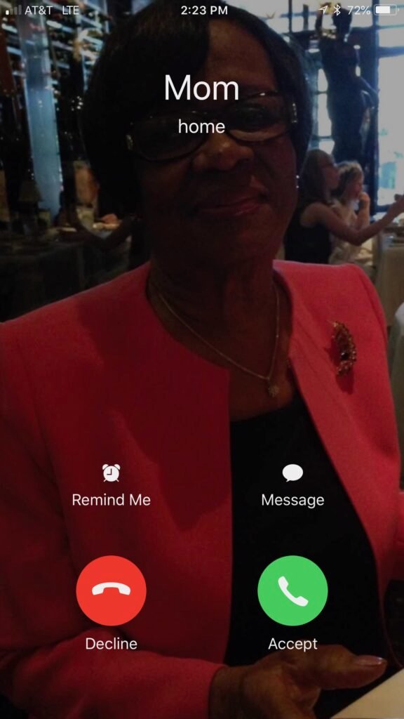 miss my mom on mother's day quotes - an Iphone screensaver of my mother calling me. The screensaver shows her picture with the words, "MOM CALLING" at the top of the screen