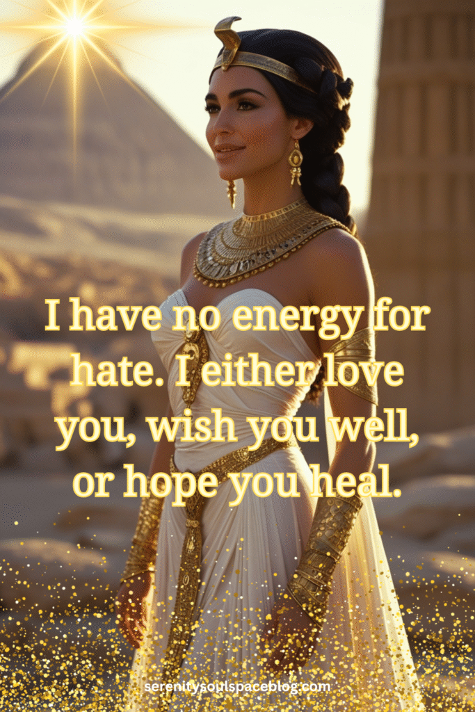 affirmations for goddess energy - a greek goddess in side profile view adorned with gold accessories wearing a white toga robe