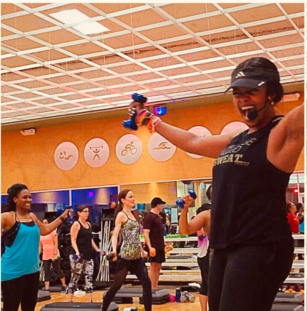 20 Fun Facts - the author and owner of this blog teaching a group fitness class