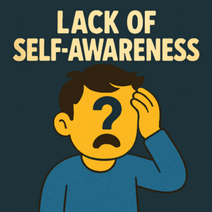 4 Areas of Self-Awareness - a cartoon image of a faceless man with a big question mark where the facial features should be