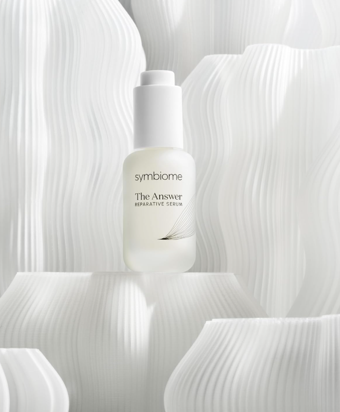 best stem cell serum for face - an image of the actual product all in white color scheme