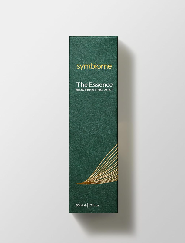 best face mist for hydration - product packaging of symbiome's The Essence Rejuvenating Mist 50 Milliliter