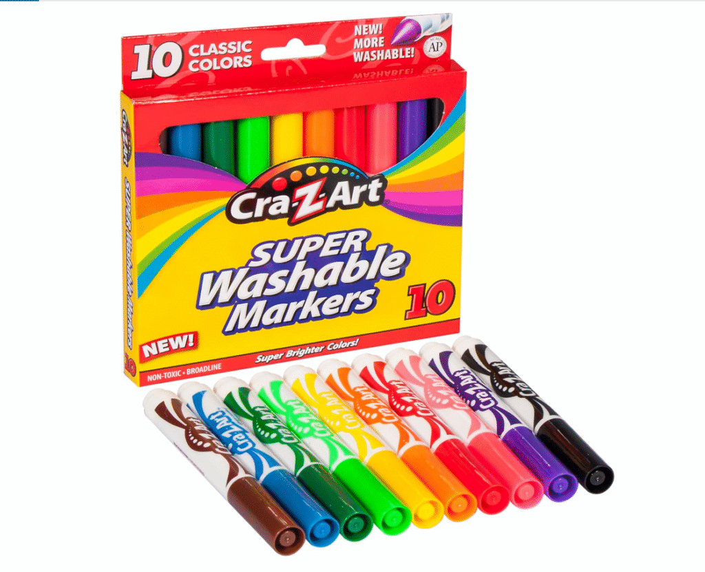 Amazon school supplies $5 and under -cray-z-art washable markers
