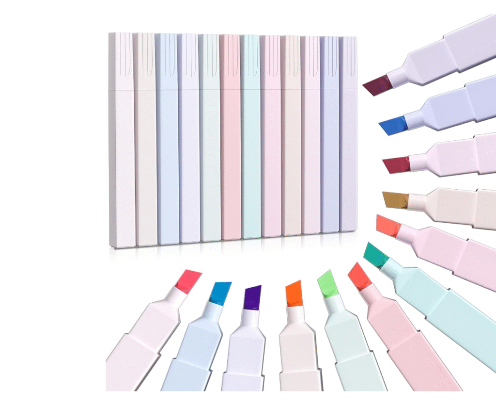 Amazon school supplies $5 and under - 12 pastel color highlighters