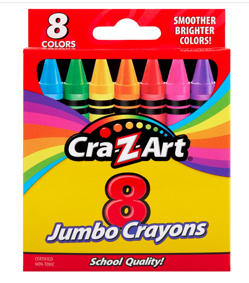 Amazon school supplies $5 and under - cra-z-art jumbo crayons