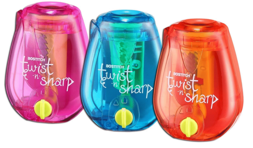 Amazon school supplies $5 and under - bostitch office twist-n-sharp handheld pencil sharpener