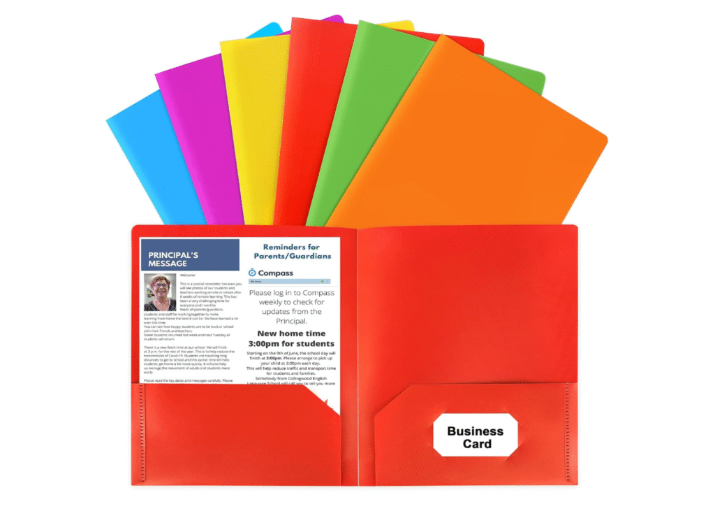Amazon school supplies $5 and under - plastic folders various colors