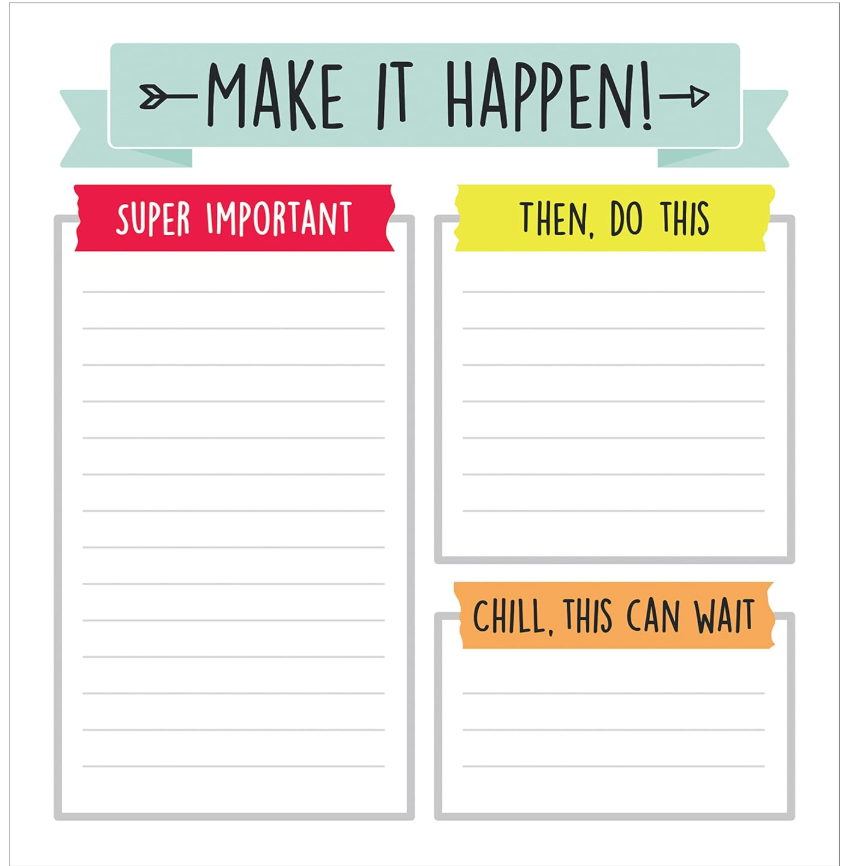 Amazon school supplies $5 and under - "make it happen" priority sheets 50ct