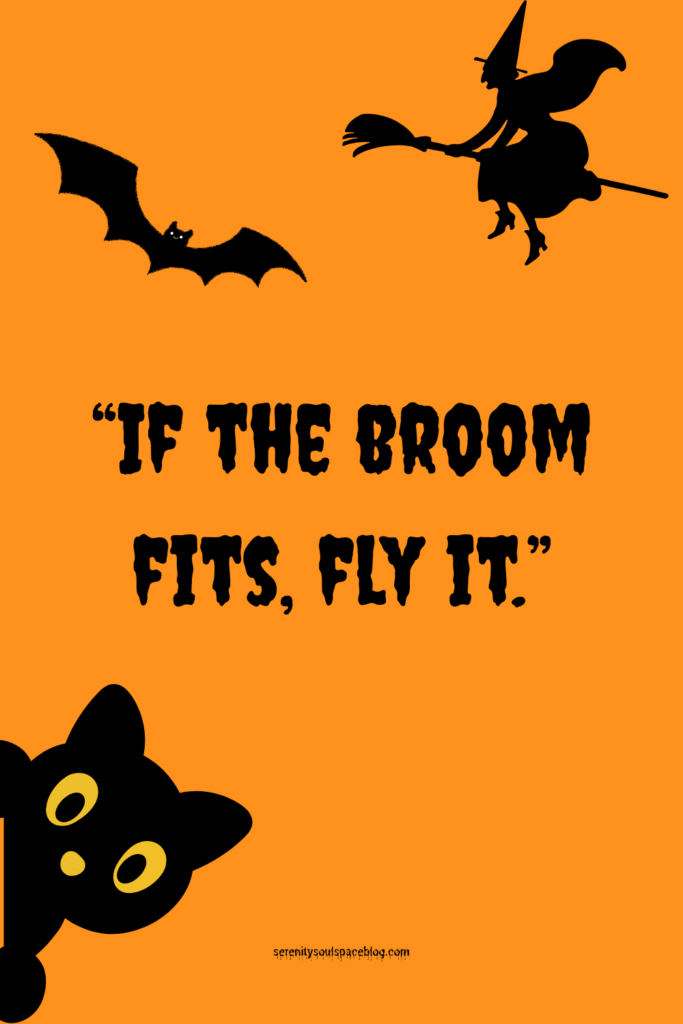 Halloween quotes - if the broom fits, fly it