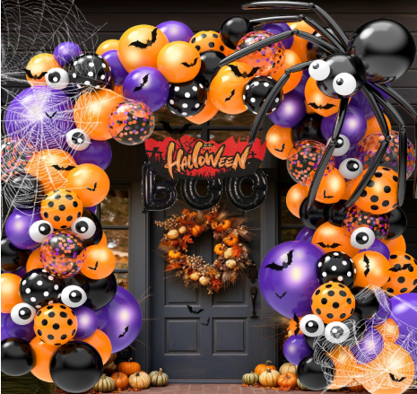 Halloween quotes - 126 Pcs Halloween Balloon Garland Arch Kit from Amazon
