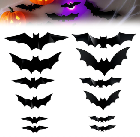 Halloween quotes - Halloween lighted bats wall decor (Amazon)