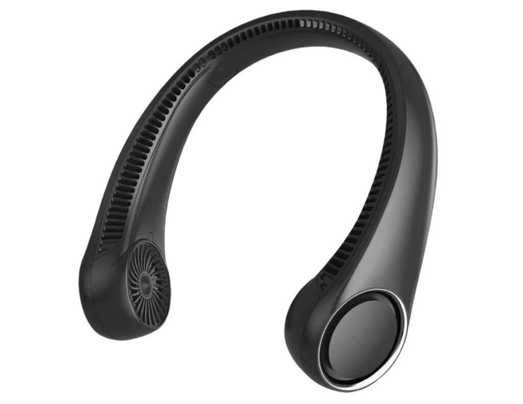 portable neck fan in black