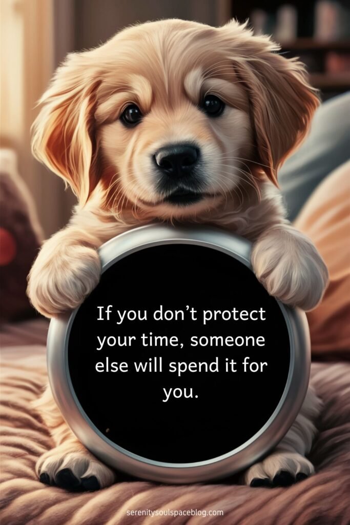 cute picture quotes - a golden retriever puppy holding his/her dog bowl with a quote