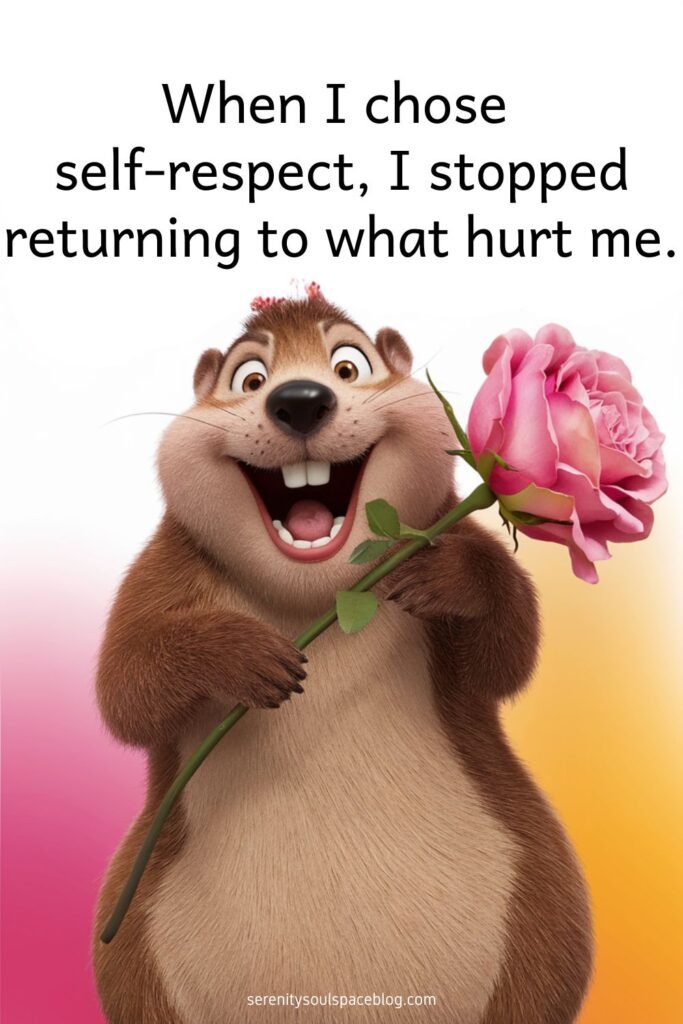 cute picture quote - gopher holding a rose between its teeth