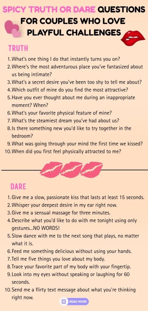 Spicy Truth or Dare Question for Couples Pinterest pin for this article